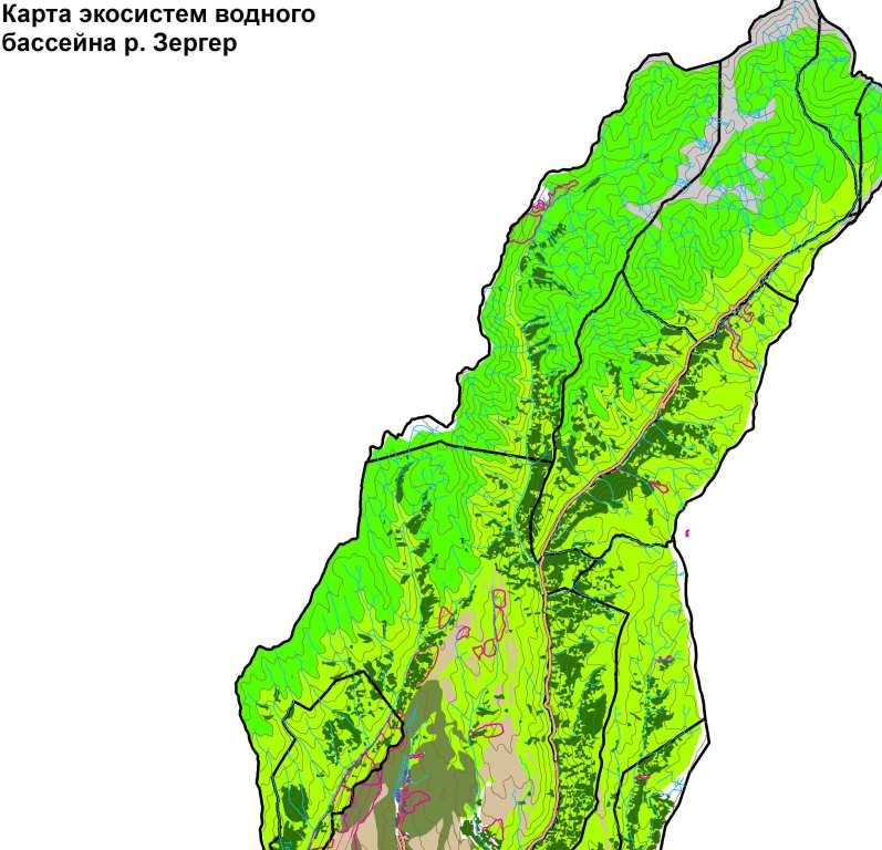 GIS Ecosystem map, Zerger river 