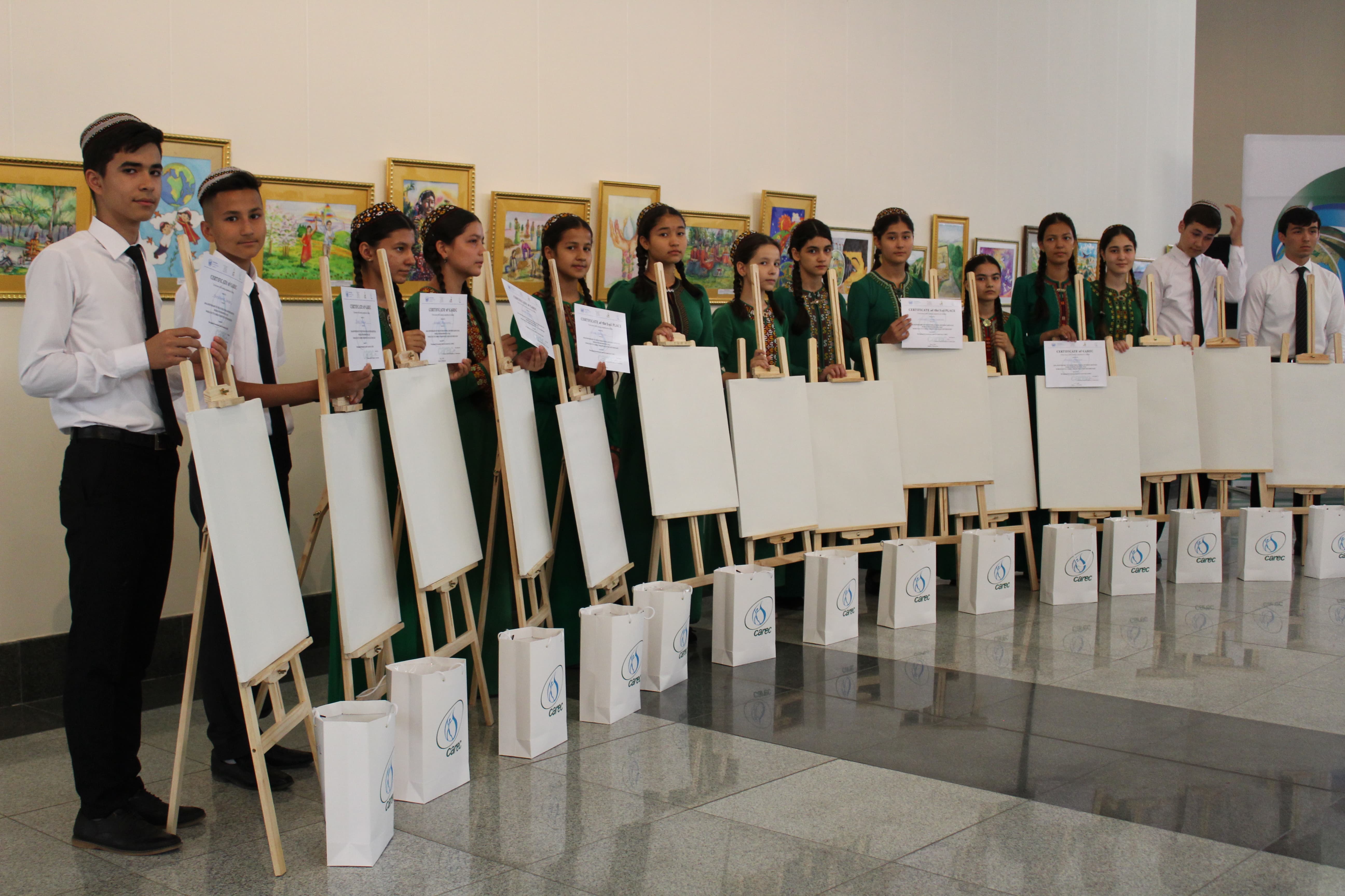 Children's drawing competition dedicated to the 50th Anniversary of the earth day, the day of nature conservation in the year of the 25th Anniversary of independence of Turkmenistan, and the day to combat desertification and drought.